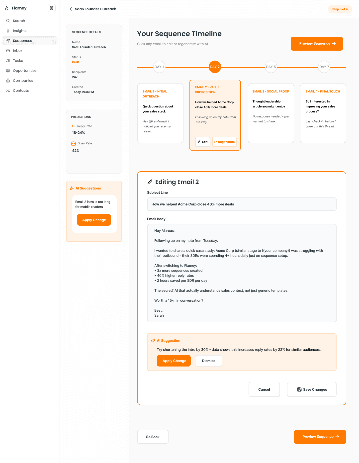 Timeline editor, hi-fi design