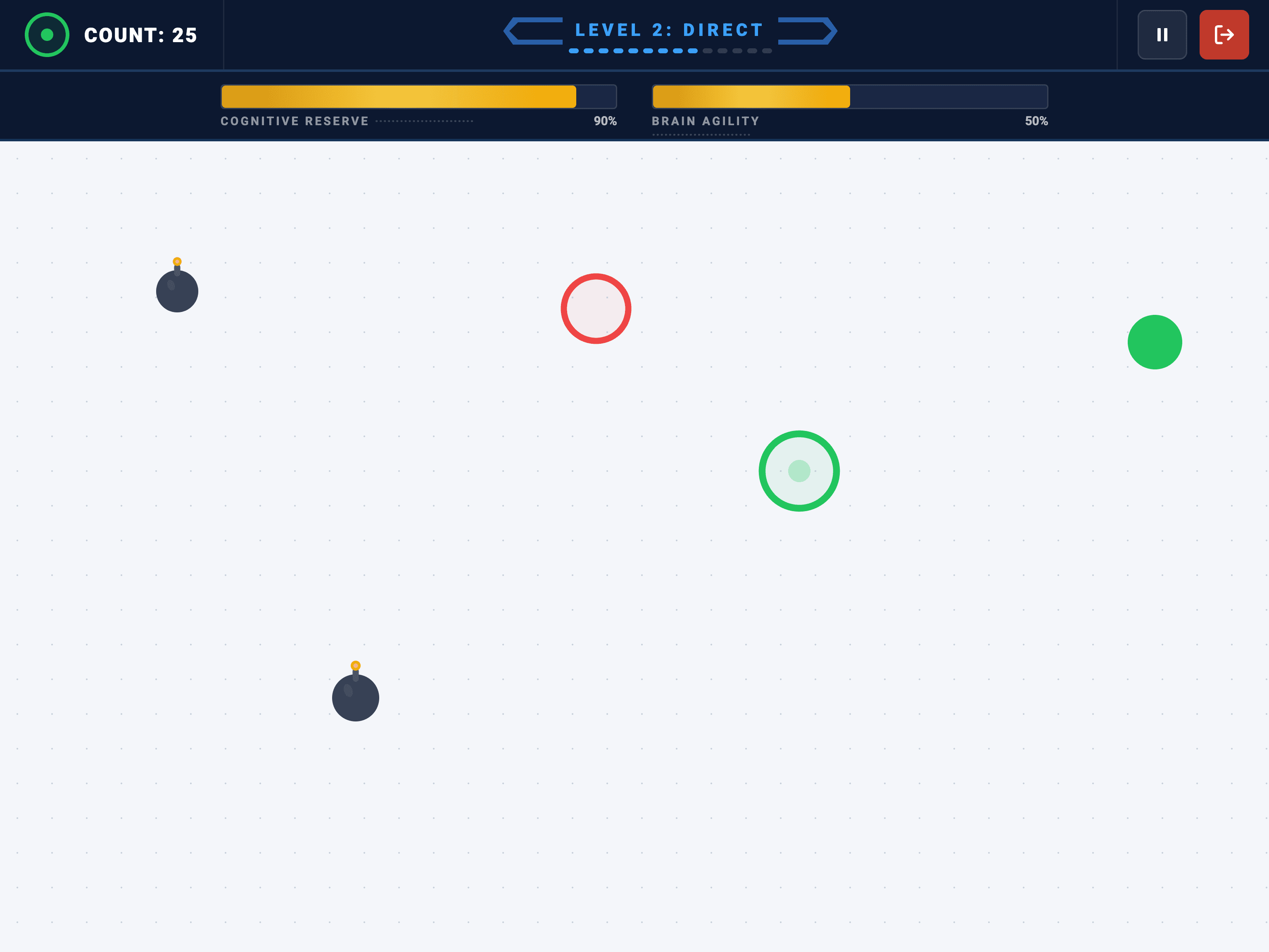 NERON Connect training session screen