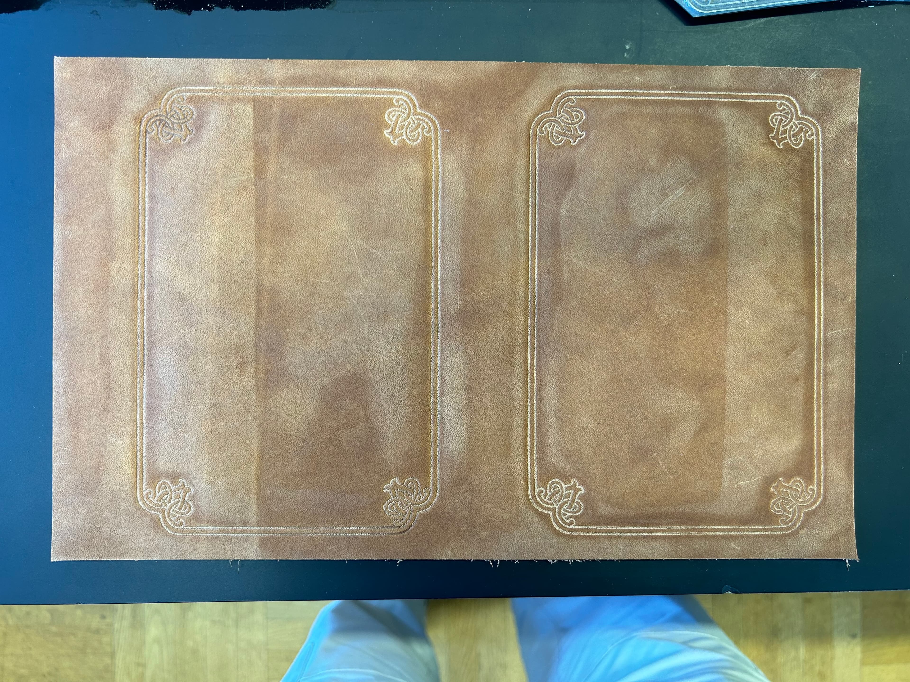 Embossing the cover