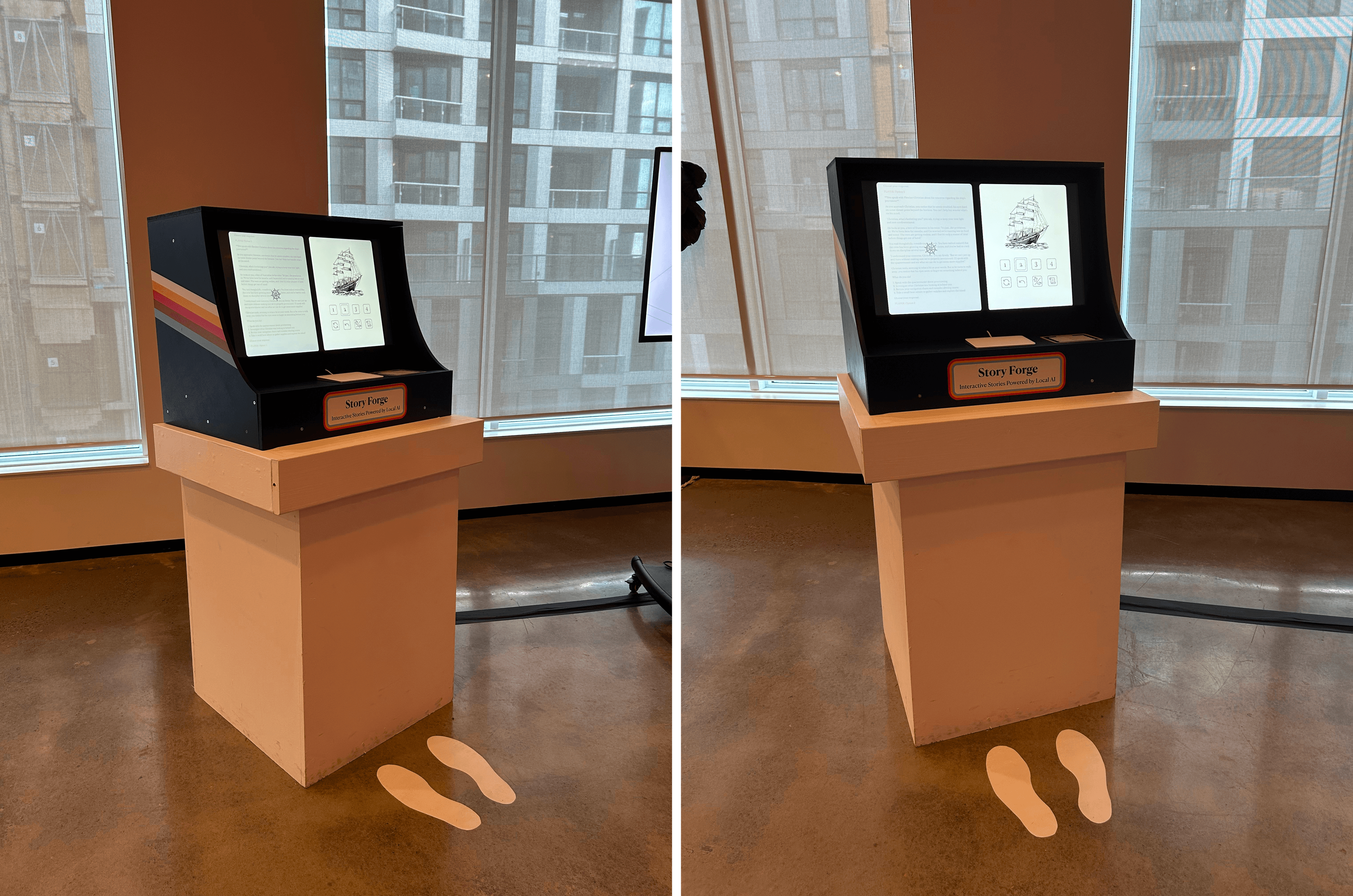 Finished StoryForge cabinet at the exhibition